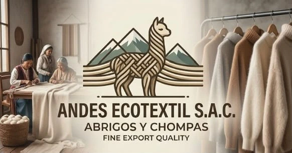 Identidad de Andes Ecotextil S.A.C., alpaca andina y colección de abrigos y chompas